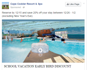 Cape Codder Resort Hyannis Christmas Vacation week package 2015 