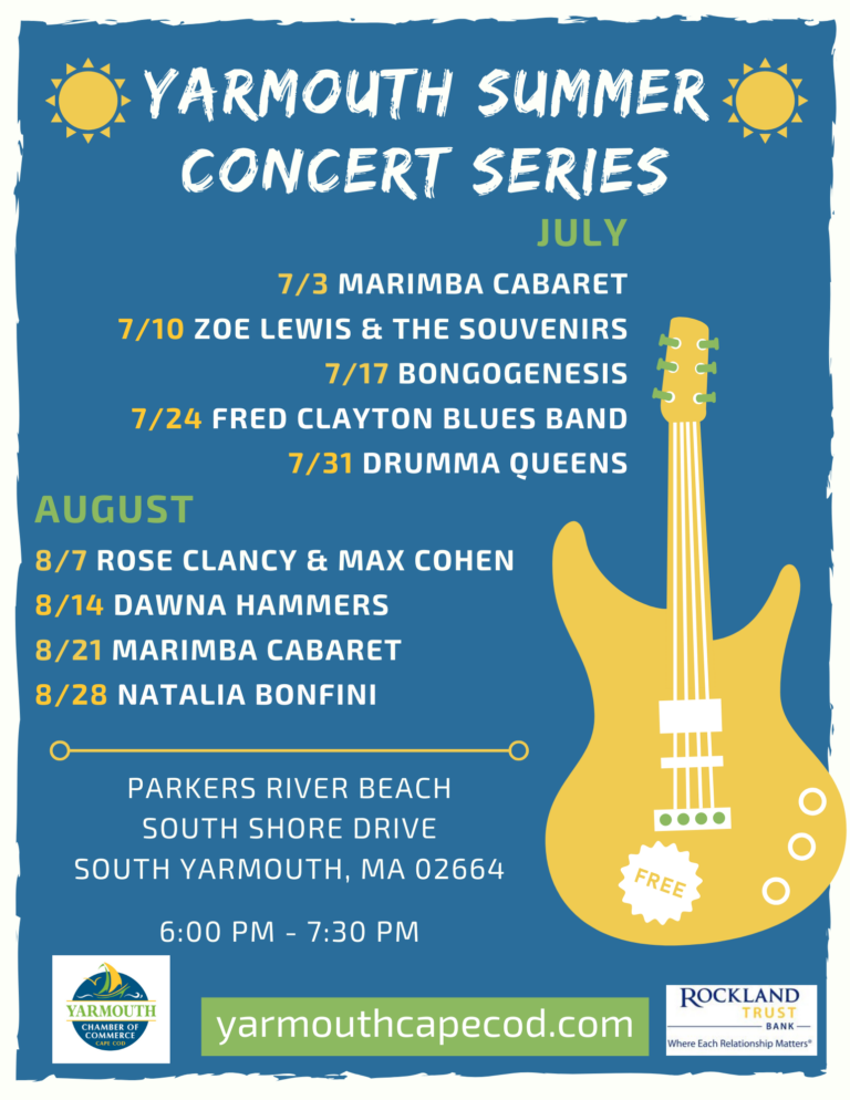 Free Monday Night Summer Concerts 2023 in Yarmouth MA Cape Cod Family