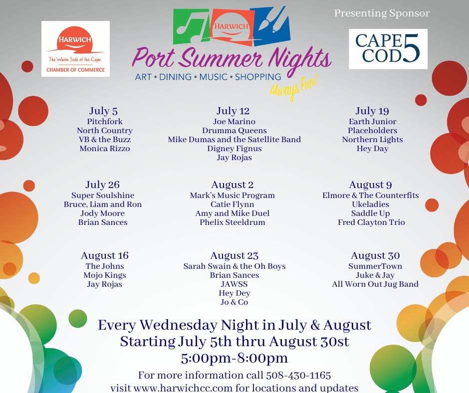 Port Summer Nights in Harwich Port 2023 Cape Cod Family Fun Guide