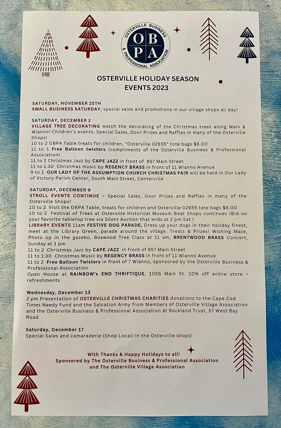 Osterville Christmas Open House & Stroll 2023 Cape Cod Family Fun Guide