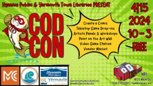 Cape Cod ComicCon–CODCon in Hyannis  MA  2024